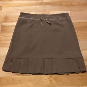 Skirt with pleated ruffle